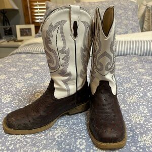 Youth Roper Ostrich boots